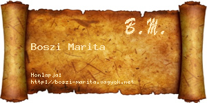 Boszi Marita névjegykártya
